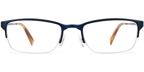 Front View Image of Caldwell Eyeglasses Collection, by Warby Parker Brand, in Brushed Navy Color