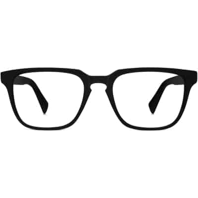 Front View Image of Burke Eyeglasses Collection, by Warby Parker Brand, in Black Matte Eclipse Color