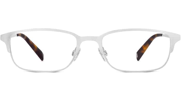 Front View Image of Graham Eyeglasses Collection, by Warby Parker Brand, in Polished Silver Color