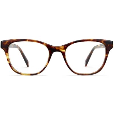 Front View Image of Amelia Eyeglasses Collection, by Warby Parker Brand, in Root Beer Color