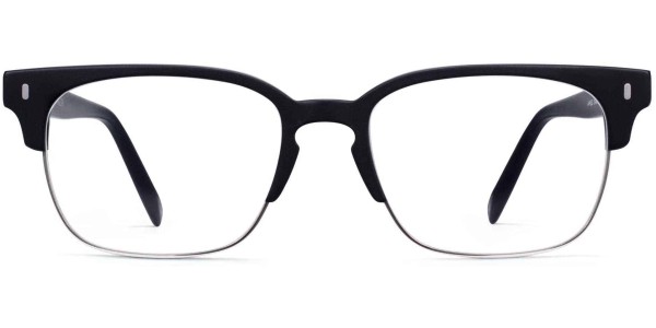 Front View Image of Ames Eyeglasses Collection, by Warby Parker Brand, in Black Matte Color