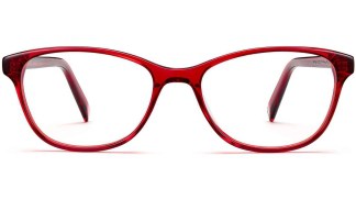 Front View Image of Daisy Eyeglasses Collection, by Warby Parker Brand, in Cardinal Crystal Color