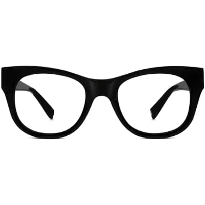 Front View Image of Ella Eyeglasses Collection, by Warby Parker Brand, in Jet Black Color