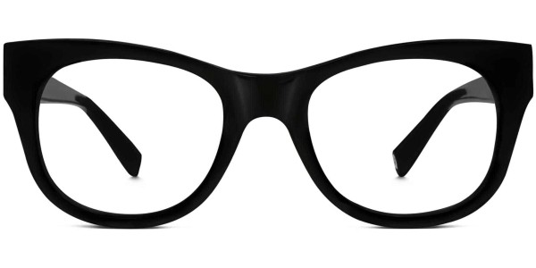 Front View Image of Ella Eyeglasses Collection, by Warby Parker Brand, in Jet Black Color