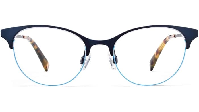 Front View Image of Esther Eyeglasses Collection, by Warby Parker Brand, in Brushed Navy Color