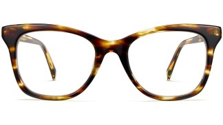 Front View Image of Hallie Eyeglasses Collection, by Warby Parker Brand, in Stripped Sassafras Color