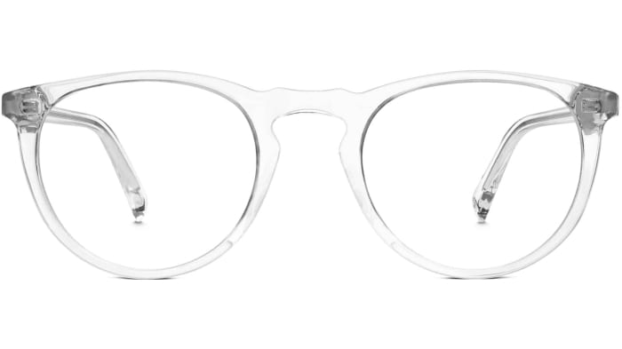 Front View Image of Haskell Eyeglasses Collection, by Warby Parker Brand, in Crystal Color