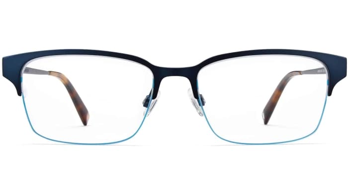 Front View Image of James Eyeglasses Collection, by Warby Parker Brand, in Brushed Navy Color