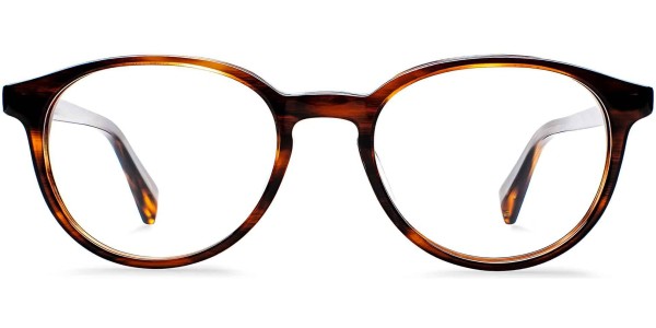 Front View Image of Watts Eyeglasses Collection, by Warby Parker Brand, in Sugar Maple Color