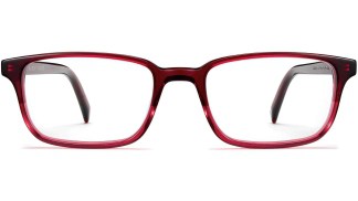 Front View Image of Wilkie Eyeglasses Collection, by Warby Parker Brand, in Berry Crystal Fade Color