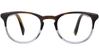 Front View Image of Baker Eyeglasses Collection, by Warby Parker Brand, in Eastern Bluebird Fade Color