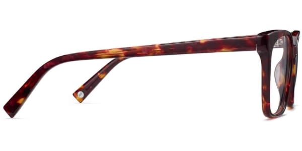 Side View Image of Hughes Eyeglasses Collection, by Warby Parker Brand, in Fig Tortoise Color
