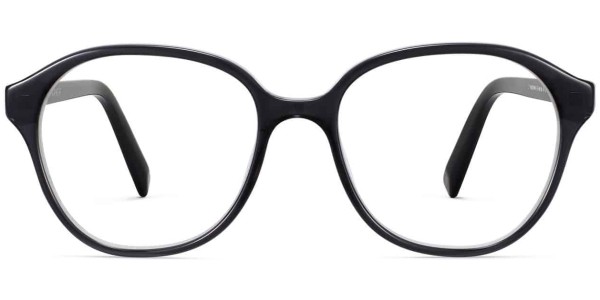 Front View Image of Carrington Eyeglasses Collection, by Warby Parker Brand, in Layered Jet Black Crystal Color