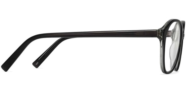 Side View Image of Carrington Eyeglasses Collection, by Warby Parker Brand, in Layered Jet Black Crystal Color