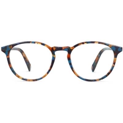 Front View Image of Butler Eyeglasses Collection, by Warby Parker Brand, in Teal Tortoise Color