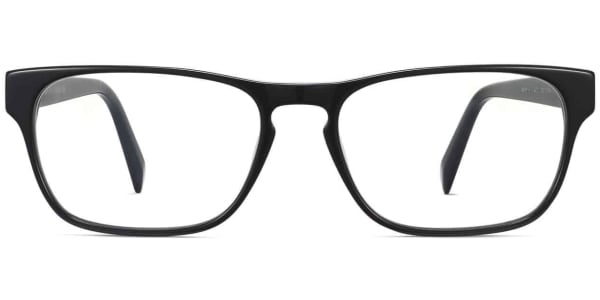 Front View Image of Brennan Eyeglasses Collection, by Warby Parker Brand, in Jet Black Color