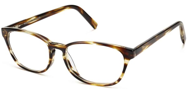Angle View Image of Clemens Eyeglasses Collection, by Warby Parker Brand, in Striped Sassafras Color