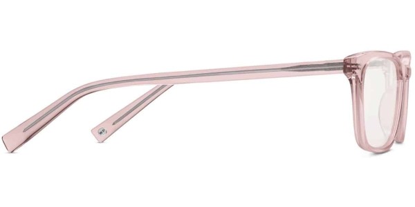 Side View Image of Welty Eyeglasses Collection, by Warby Parker Brand, in Rose Crystal Color
