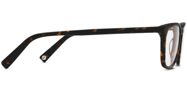 Side View Image of Welty Eyeglasses Collection, by Warby Parker Brand, in Whiskey Tortoise Color
