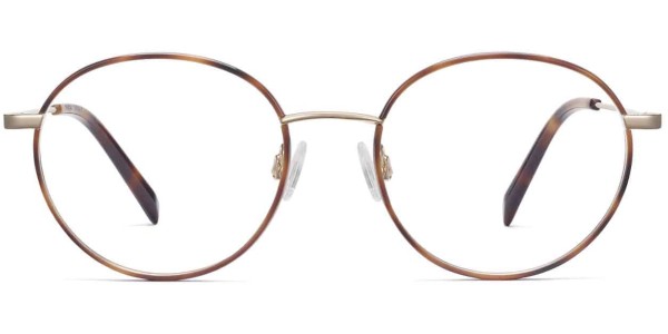 Front View Image of Duncan Eyeglasses Collection, by Warby Parker Brand, in Oak Barrel with Riesling Color