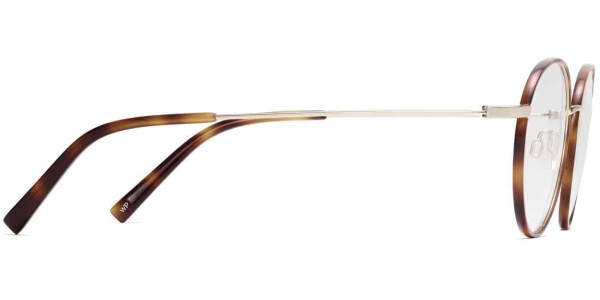 Side View Image of Duncan Eyeglasses Collection, by Warby Parker Brand, in Oak Barrel with Riesling Color
