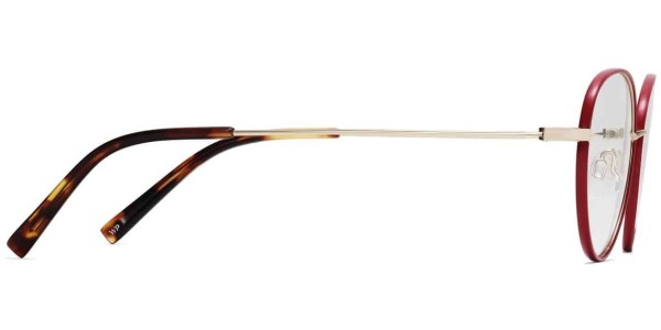 Side View Image of Arlen Eyeglasses Collection, by Warby Parker Brand, in Wineberry with Riesling Color