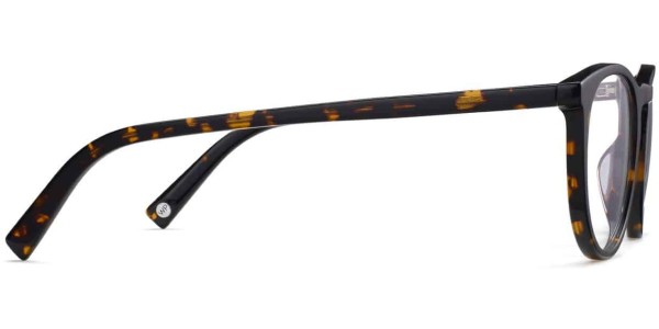 Side View Image of Haskell Eyeglasses Collection, by Warby Parker Brand, in Whiskey Tortoise Color