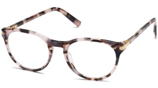 Angle View Image of Jane Eyeglasses Collection, by Warby Parker Brand, in Blush Tortoise with Polished Gold Color