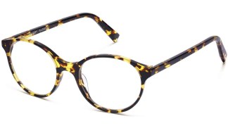 Angle View Image of Farris Eyeglasses Collection, by Warby Parker Brand, in Mesquite Tortoise Color