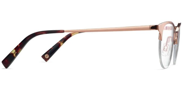 Side View Image of Esther Eyeglasses Collection, by Warby Parker Brand, in Rose Gold Color