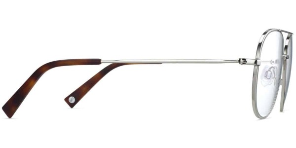 Side View Image of York Eyeglasses Collection, by Warby Parker Brand, in Polished Silver Color