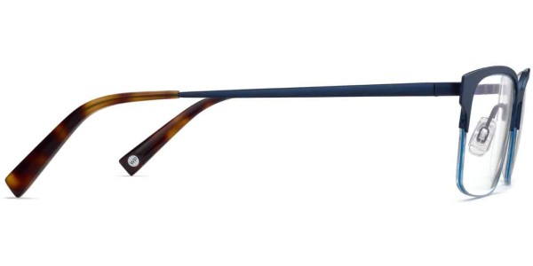 Side View Image of James Eyeglasses Collection, by Warby Parker Brand, in Brushed Navy Color