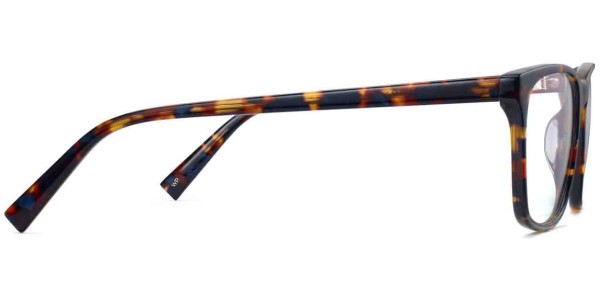 Side View Image of Yardley Eyeglasses Collection, by Warby Parker Brand, in Blue Marbled Tortoise Color
