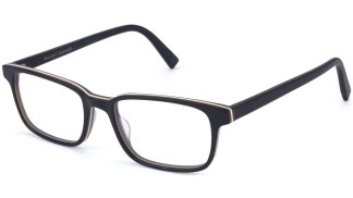 Angle View Image of Crane Eyeglasses Collection, by Warby Parker Brand, in Black Matte Eclipse Color