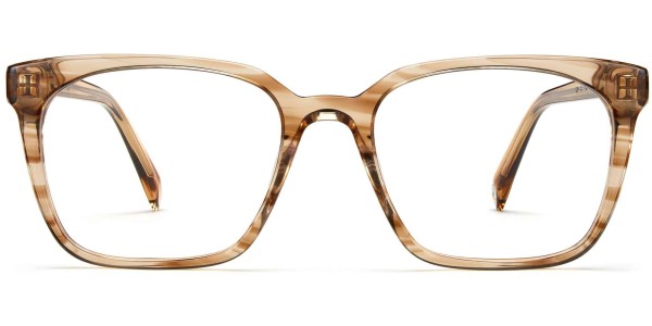 Front View Image of Hughes Eyeglasses Collection, by Warby Parker Brand, in Chestnut Crystal Color