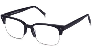 Angle View Image of Ames Eyeglasses Collection, by Warby Parker Brand, in Black Matte Color