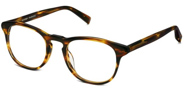 Angle View Image of Baker Eyeglasses Collection, by Warby Parker Brand, in Striped Sassafras Color