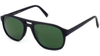 Angle View Image of Hatcher Sunglasses Collection, by Warby Parker Brand, in Jet Black Color