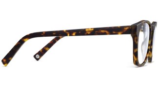 Side View Image of Topper Eyeglasses Collection, by Warby Parker Brand, in Hazelnut Tortoise Matte Color