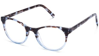Angle View Image of Virginia Eyeglasses Collection, by Warby Parker Brand, in Icecap Tortoise Fade Color