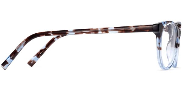 Side View Image of Virginia Eyeglasses Collection, by Warby Parker Brand, in Icecap Tortoise Fade Color
