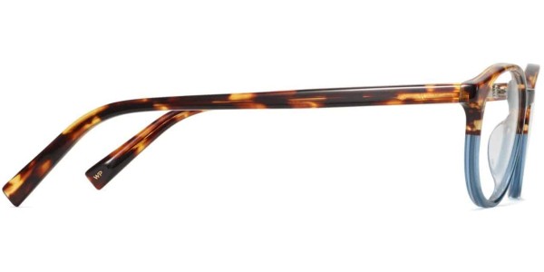 Side View Image of Watts Eyeglasses Collection, by Warby Parker Brand, in Hudson Blue Fade Color