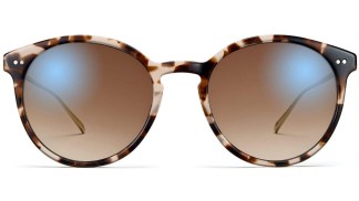 Front View Image of Langley Sunglasses Collection, by Warby Parker Brand, in Opal Tortoise with Riesling Color