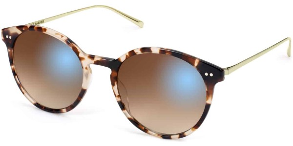 Angle View Image of Langley Sunglasses Collection, by Warby Parker Brand, in Opal Tortoise with Riesling Color