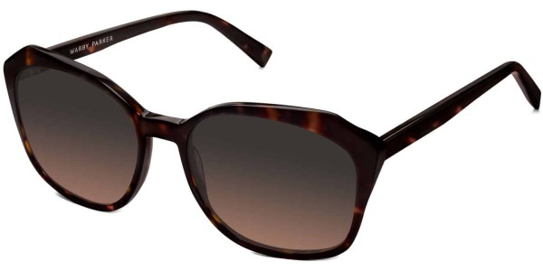 Angle View Image of Nancy Sunglasses Collection, by Warby Parker Brand, in Cognac Tortoise Color