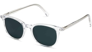 Angle View Image of Durand Sunglasses Collection, by Warby Parker Brand, in Crystal Color