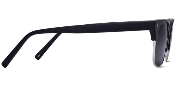 Side View Image of Ames Sunglasses Collection, by Warby Parker Brand, in Black Matte Color