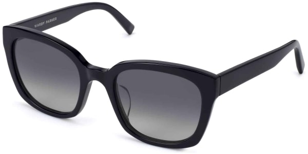 Angle View Image of Aubrey Sunglasses Collection, by Warby Parker Brand, in Jet Black Color