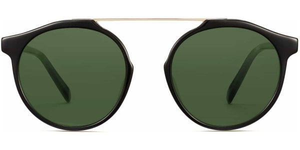 Front View Image of Cooper Sunglasses Collection, by Warby Parker Brand, in Jet Black with Riesling Color