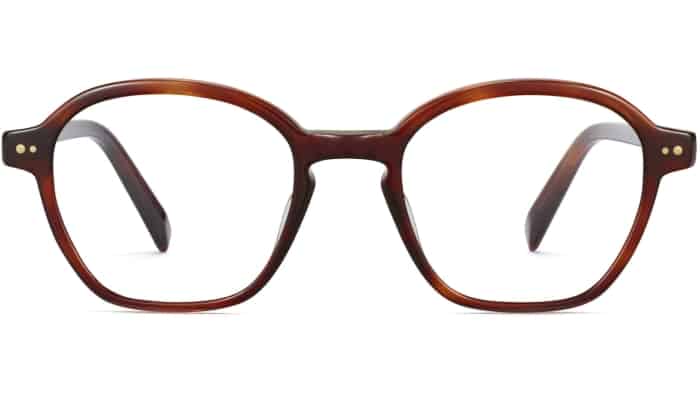 Front View Image of Britten Eyeglasses Collection, by Warby Parker Brand, in Amber Tortoise Color
